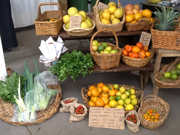 Backyard produce at the local store - The Lane, Palmwoods