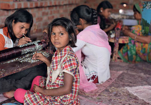 Child labour in Indian village