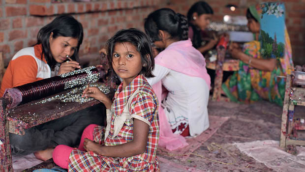 Child labour in Indian village