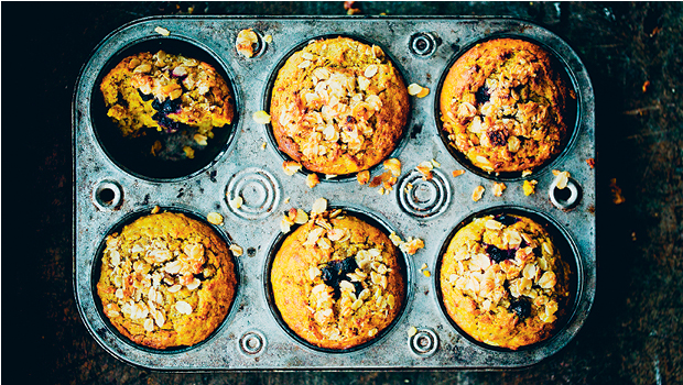 Turmeric and blueberry muffins