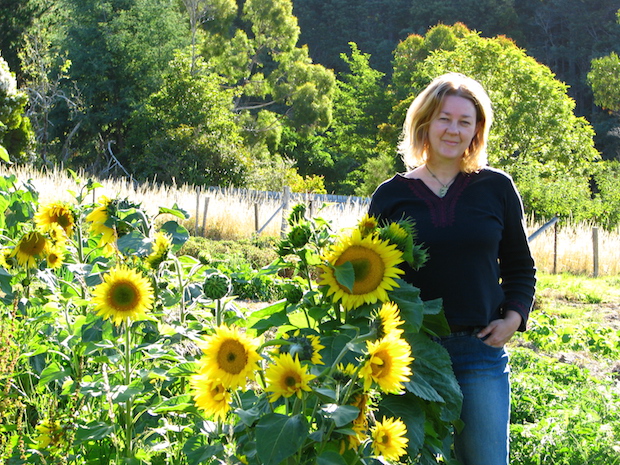 Linda and sunflowers