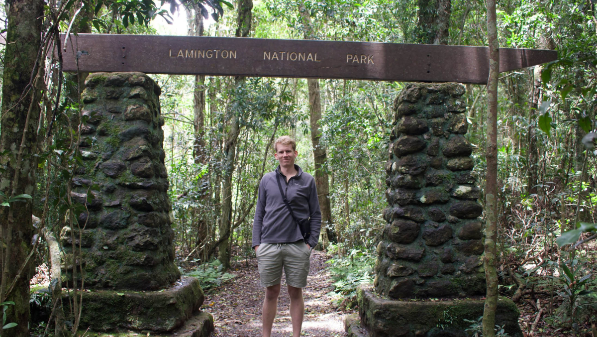 James Tweed in Lamintong National Park where he discovered the Excastra albopilosa.