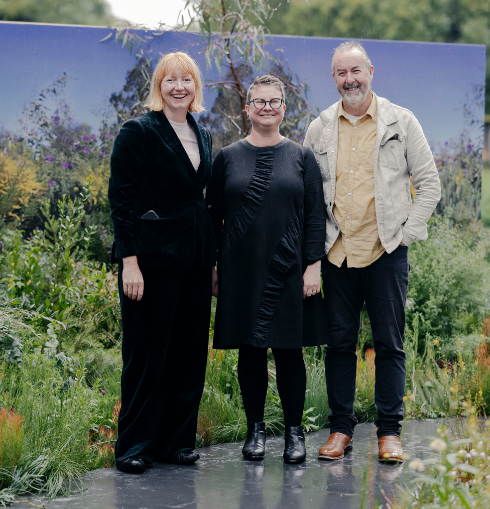 From left to right: Jac Semmler, Claire Farrell and John Rayner, credit: Sarah Pannell